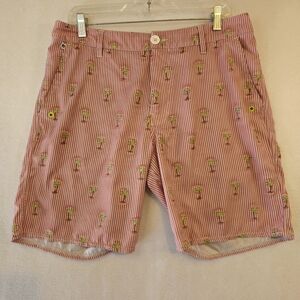 Sperry Stylish Striped Men's Shorts Size 32 Palm Print